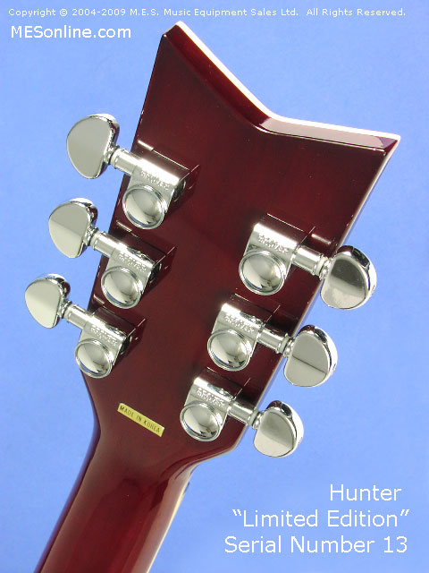 Hunter LE Guitar Head Stock Back View