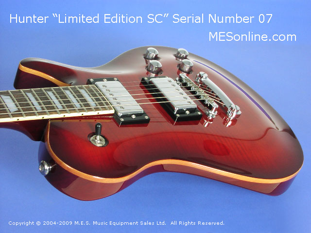Hunter SC Electric Guitar Close Top-N View