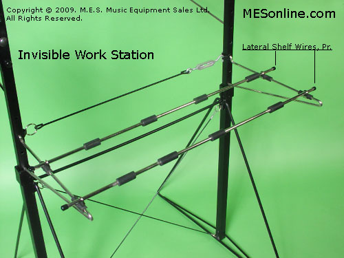 Laterial Shelf Wires for Invisible Keyboard Stand 